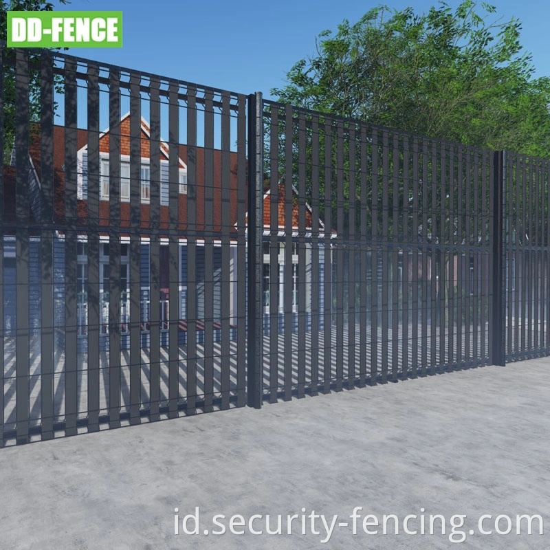 Rumah logam dekoratif outdoor 3d melengkung kawat las pagar taman privasi untuk panel pagar